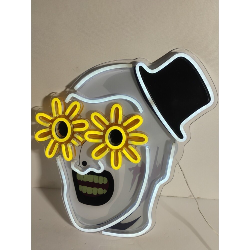 Terrifier Art the Clown LED Neon Sign 16" Gothic Haunted Mansion Halloween LED